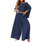 Ensemble pour femme : haut à épaules dénudées et pantalon large