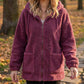 Sweat à capuche ample en sherpa pour femme