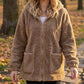 Sweat à capuche ample en sherpa pour femme