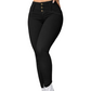 Pantalon skinny élastique à taille haute pour femme