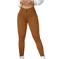 Pantalon skinny élastique à taille haute pour femme