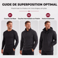 Sweat chaud pour homme en polaire avec col montant