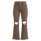 Jean flare effet jambes longues
