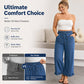 Women's Plus Size Ruffle Hem Denim Pants