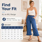 Women's Plus Size Ruffle Hem Denim Pants