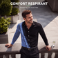 Chemise à col ajustée pour homme, à manches longues et imprimé contrasté
