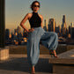 Pantalons en jean sarouel amples pour femmes