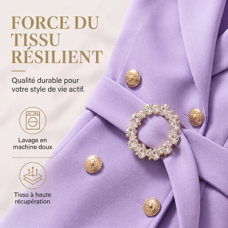 Robe blazer élégante à double boutonnage pour femme