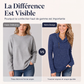 Sweat à col bénitier avec fermeture éclair pour femme