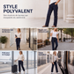 Pantalon droit pour femme à haute extensibilité