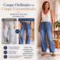 Pantalon en jean stretch à rayures verticales pour femme