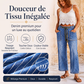 Pantalon en jean stretch à rayures verticales pour femme