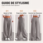 Pantalon large décontracté coupe relax pour femme