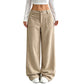 Pantalon large décontracté coupe relax pour femme