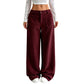 Pantalon large décontracté coupe relax pour femme