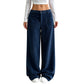 Pantalon large décontracté coupe relax pour femme