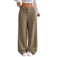 Pantalon large décontracté coupe relax pour femme