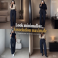 Pantalon droit décontracté à taille haute pour femme