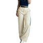 Pantalon droit décontracté à taille haute pour femme