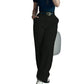 Pantalon droit décontracté à taille haute pour femme