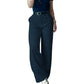 Pantalon droit décontracté à taille haute pour femme