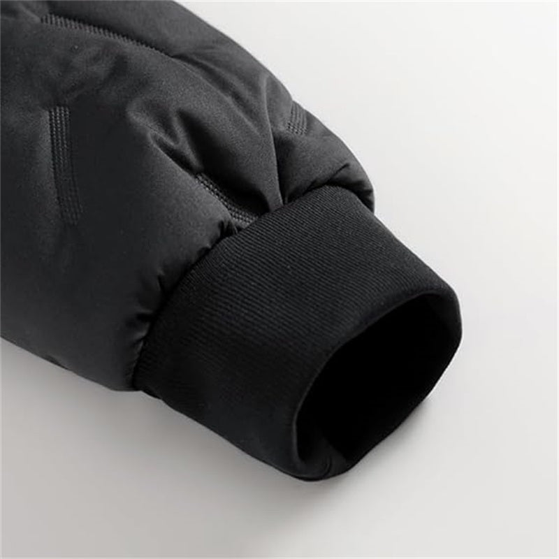 Manteau d'hiver chaud à capuche et fermeture éclair pour homme