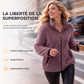 Veste cardigan décontractée à fermeture éclair pour femme