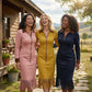 Robe midi à manches longues et ourlet à franges pour femme