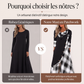 Robe longue pour femme à col cheminée et patchwork à carreaux