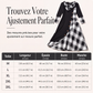 Robe longue pour femme à col cheminée et patchwork à carreaux