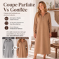 Robe pull en maille à manches longues pour femme