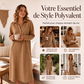 Robe pull en maille à manches longues pour femme