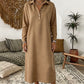 Robe pull en maille à manches longues pour femme
