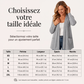 Cardigan décontracté pour femme, ouvert devant, avec poches