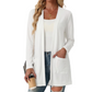 Cardigan décontracté pour femme, ouvert devant, avec poches