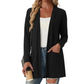 Cardigan décontracté pour femme, ouvert devant, avec poches