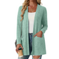 Cardigan décontracté pour femme, ouvert devant, avec poches