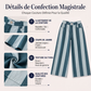 Pantalon large à rayures décontracté pour femme