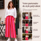 Pantalon large à rayures décontracté pour femme