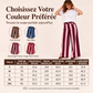 Pantalon large à rayures décontracté pour femme