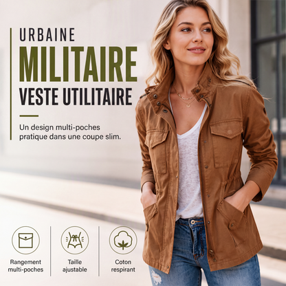 Veste utilitaire pour femme avec poches