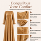 Robe longue élégante pour femme en velours à manches volantées