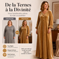 Robe longue élégante pour femme en velours à manches volantées