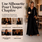 Robe longue élégante pour femme en velours à manches volantées