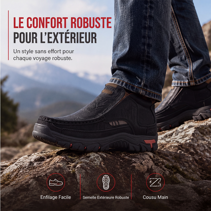 Chaussures décontractées à enfiler pour homme en cuir PU