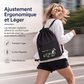 Sac à dos vintage à cordon pliable pour femmes