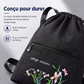 Sac à dos vintage à cordon pliable pour femmes
