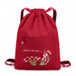 Sac à dos vintage à cordon pliable pour femmes