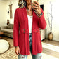 Cardigan en maille côtelée pour femme