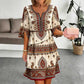 Robe échelonnée femme à imprimé ethnique vintage